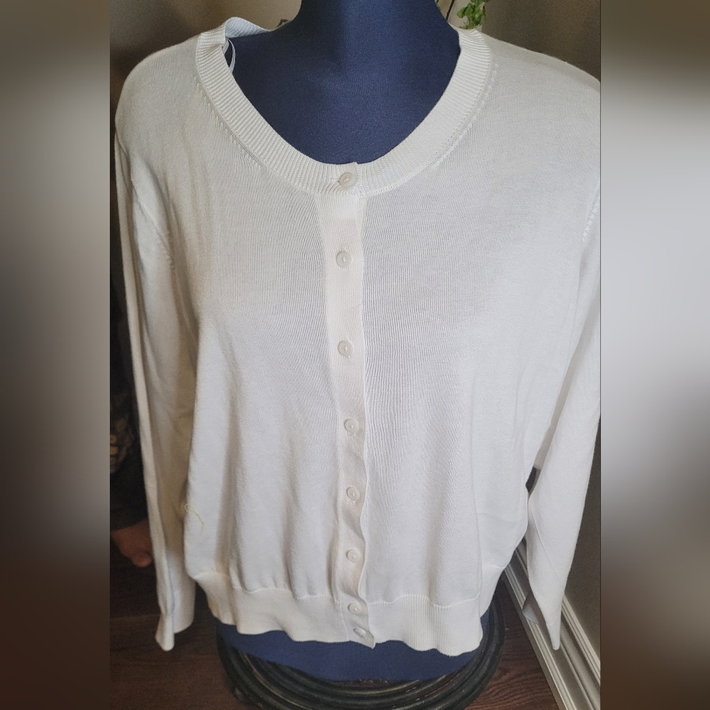 M&S White Crop Cardigan